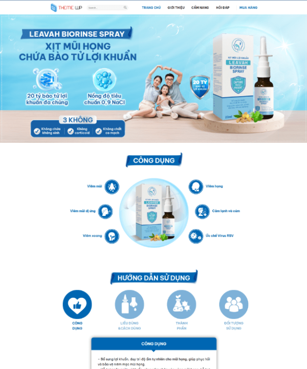 Theme wordpress công ty bán thuốc xịt mũi