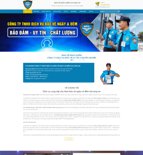 Theme wordpress dịch vụ bảo vệ 3