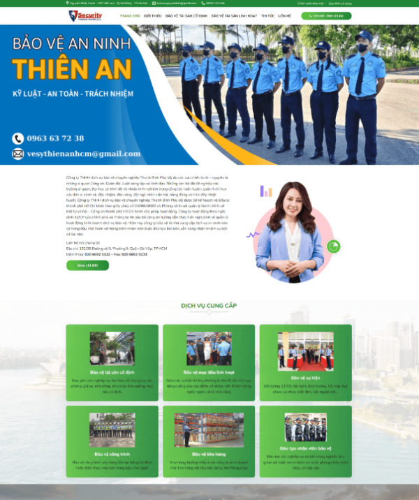Theme wordpress dịch vụ bảo vệ 2