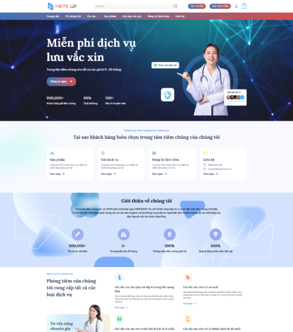 Theme wordpress phòng khám tiêm chủng 2