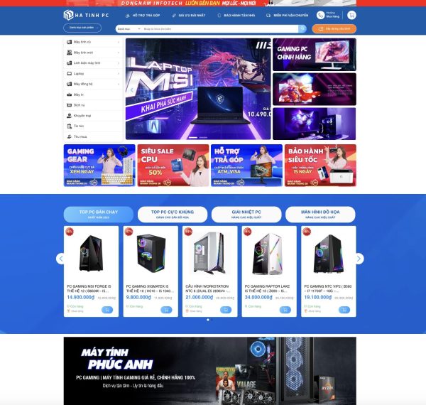 Theme wordpress máy tính 07 – có chức năng trả góp và build cấu hình