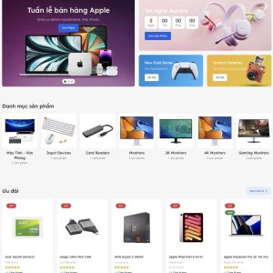 Theme WordPress Elementor điện máy mẫu số 7