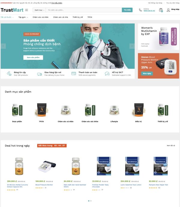 Theme WordPress Elementor nhà thuốc, dược phẩm số 1