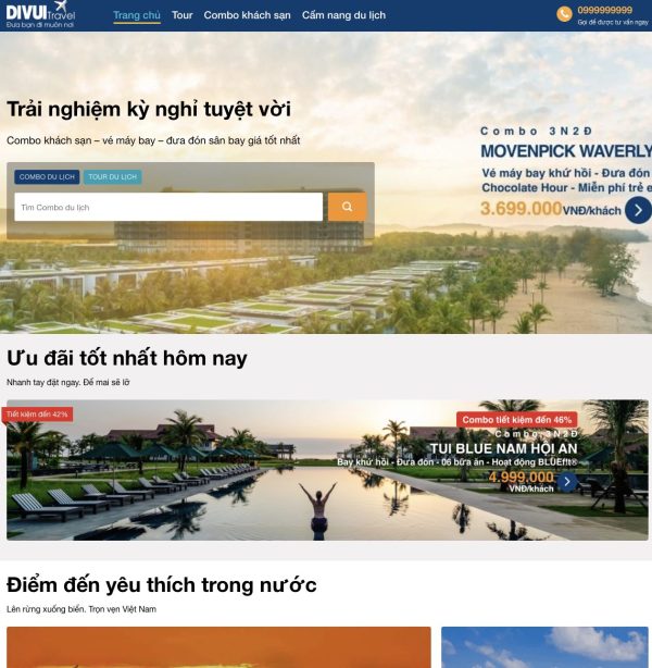 Theme WordPress du lịch 22 (giống ivivu)