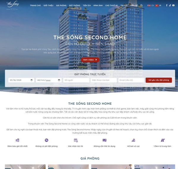 Theme WordPress giới thiệu homestay