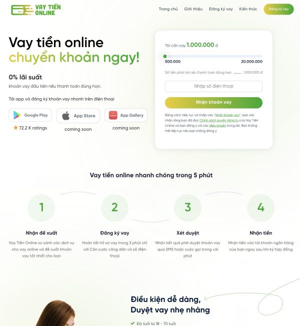 Theme WordPress dịch vụ vay tiền 03