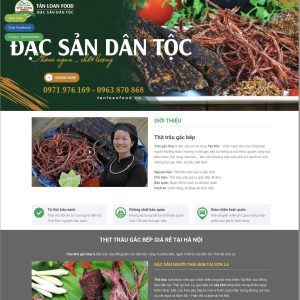 Theme WordPress bán thịt trâu gác bếp