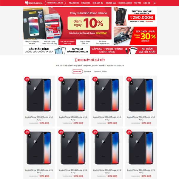 Theme WordPress sửa chữa điện thoại 03