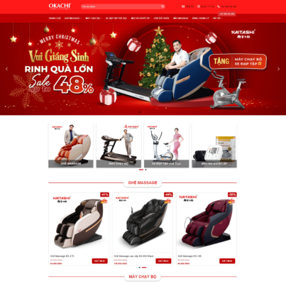 Theme WordPress bán ghế Massage, máy chạy bộ