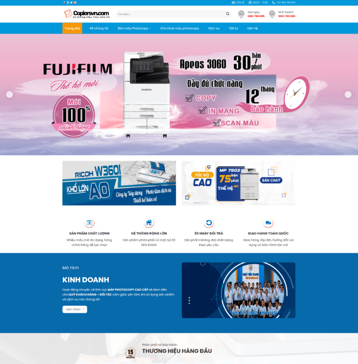 Theme wordpress công ty bán và cho thuê máy photocopy 5