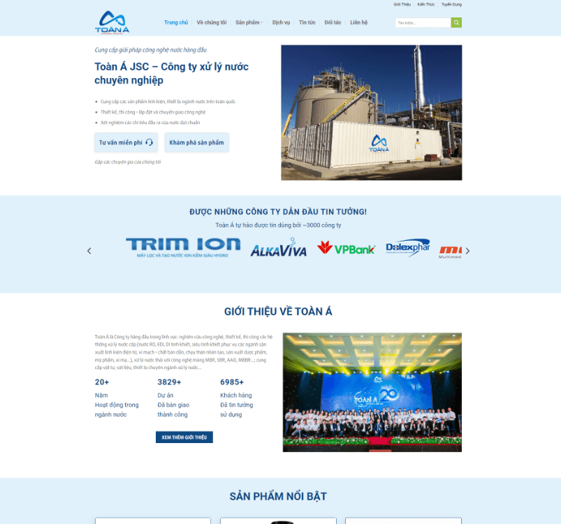 Theme wordpress công ty bán máy lọc nước