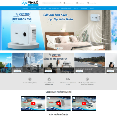 Theme wordpress quạt công nghiệp