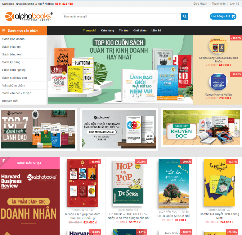 Theme wordpress shop bán sách