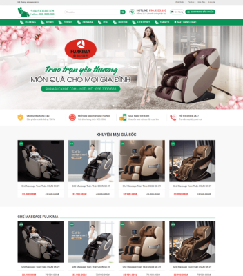 Theme wordpress bán ghế massage 3
