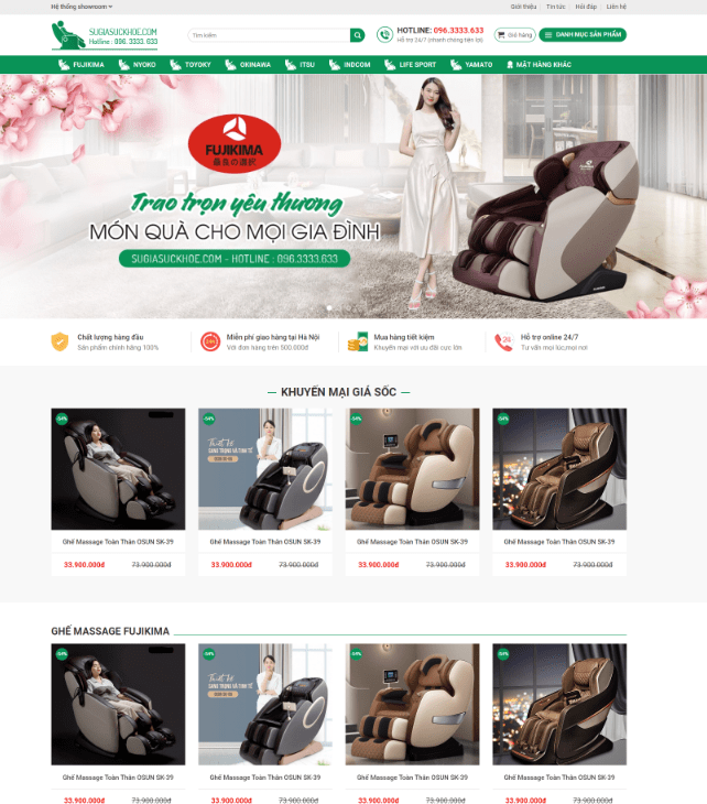 Theme wordpress bán ghế massage 3