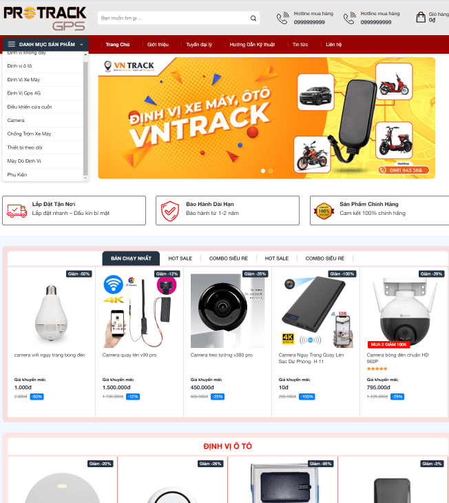 Theme wordpress bán thiết bị giám sát định vị
