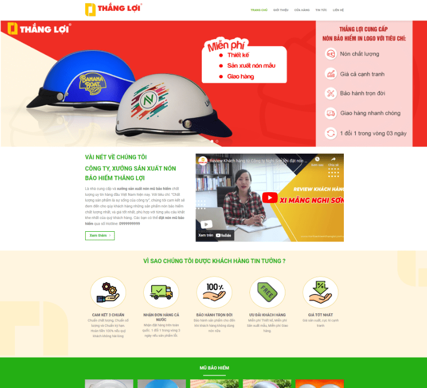 Theme wordpress bán mũ bảo hiểm