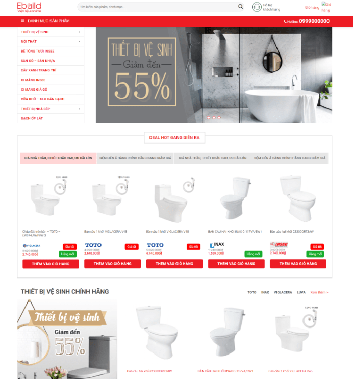 Theme wordpress thiết bị vệ sinh, bồn cầu