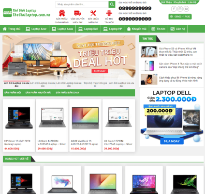 Theme wordpress bán laptop 2