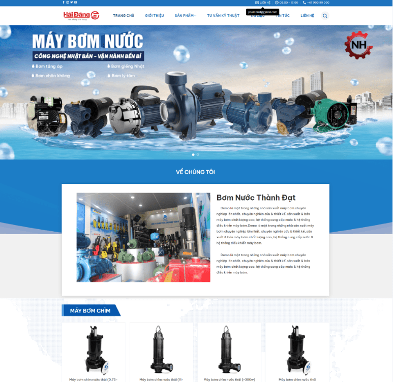 Theme wordpress bán máy bơm nước