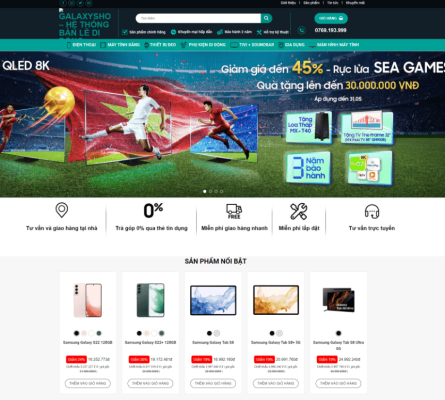Theme wordpress shop bán điện thoại