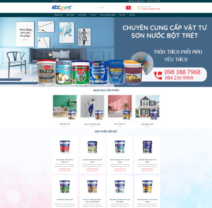 Theme wordpress bán sơn nước 3