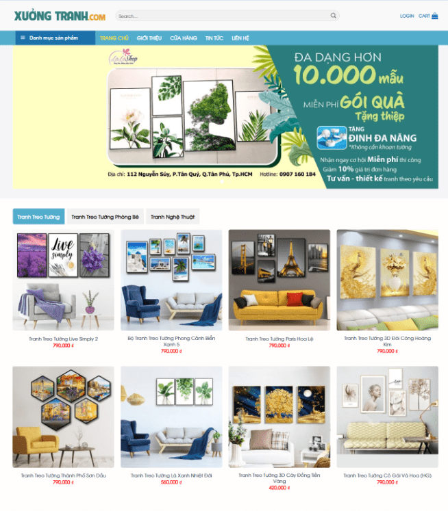 Theme wordpress bán tranh nghệ thuật