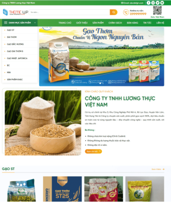 Theme wordpress tiệm bán gạo , nông sản