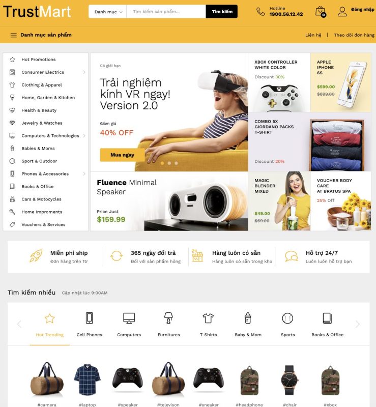 Theme WordPress Elementor nội thất mẫu số 2