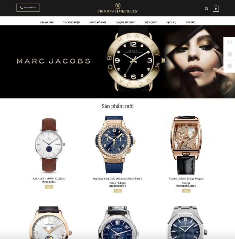 Theme wordpress bán đồng hồ cao cấp
