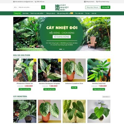 Theme WordPress bán cây xanh 02