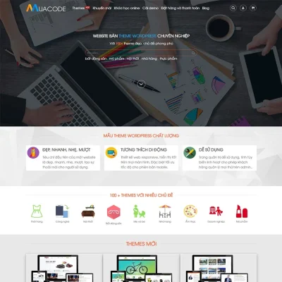 Theme WordPress web mua bán theme
