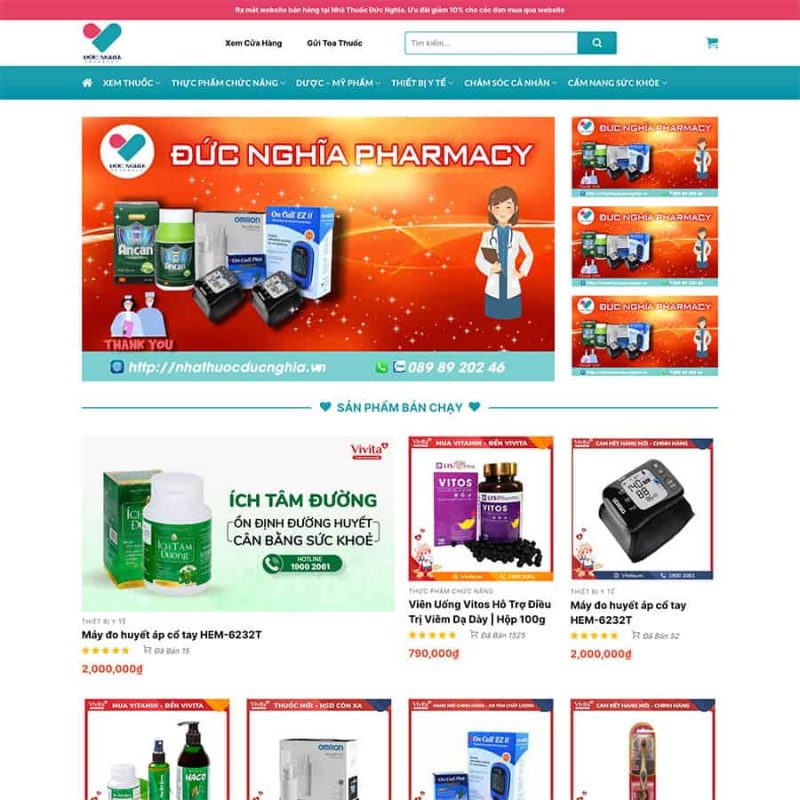 Theme Wordpress nhà thuốc