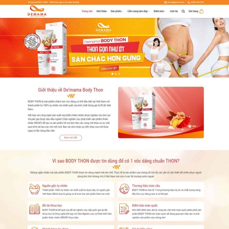 Theme WordPress thực phẩm chức năng 09