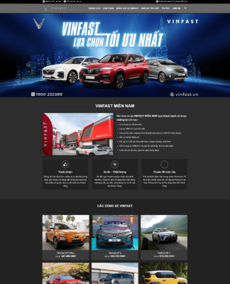 Theme wordpress bán xe vinfast 2