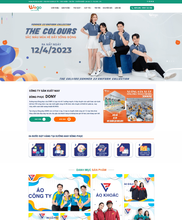 Theme wordpress công ty may mặc đồng phục 4